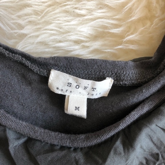 Soft Joie Kaleisa Silk Overlay Gray Dress M - Picture 5 of 8